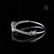 Pear and Marquise Moissanite Diamond Accents Sparkling Floral Motif Bracelet - View 3