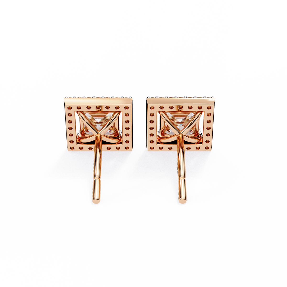 Precious Adornments Lab Grown Princess Cut Diamond Earrings Unparalleled Elegance - View 7