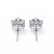 Premium Elegant Six Prong Round Cut Lab Diamond Solitaire Earrings for Her - View 10