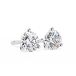 Premium Round Lab Diamond Stud Earrings Luxury Gift with Classic Three Prong Setting - View 4