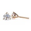 Premium Round Lab Diamond Stud Earrings Luxury Gift with Classic Three Prong Setting - View 6