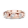 Multi Shape Cut Moissanite Diamond Men's Flush Bezel Cigar Band - View 11