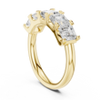 Asscher Cut Lab Diamond Half Eternity Wedding Band - View 10