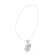 Greek Key Pattern Border Statement Pendant with Round Lab Grown Diamond - View 12
