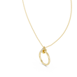 Spiral Hardware Pattern Statement Pendant with Round Moissanite Diamond - View 10
