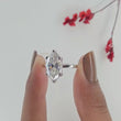Dutch Marquise Moissanite Diamond Solitaire Engagement Ring