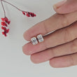 Emerald Cut Moissanite Diamond Stud Daily Wear Earring