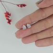 Teardrop Pear Cut Solitaire Moissanite Diamond Stud Earring
