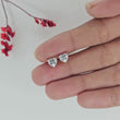 Heart Shape Lab Diamond Stud Earring For Love