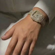 Round Diamond Paved Roman Dial Watch For Men