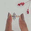 Marquise Cut Lab Diamond Ring with Channel Set Tapered Baguettes