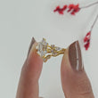 Dutch Marquise Cut Lab Diamond Bridal Ring Set