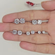 Round Lab Grown Diamond Solitaire Stud Earrings