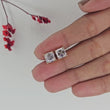 Asscher Cut Lab Diamond Solitaire Women's Earring