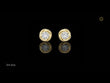 Swirl Border Round Cut Moissanite Diamond Architectural Stud Earrings
