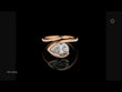 Modern Pear Cut Lab Diamond Bypass Solitaire Ring