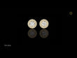 Tiered Double Halo Round Lab Grown Diamond Stud Earrings