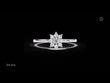 Floral Cluster Round Moissanite Diamond Minimalist Engagement Ring