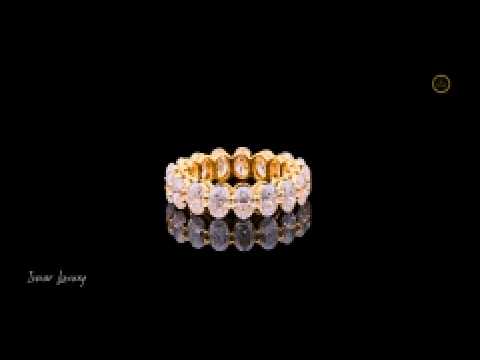 Oval Cut Moissanite Diamond Full Eternity Wedding Band