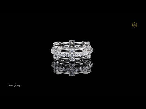 Round Cut Moissanite Diamond Pave Wedding Band