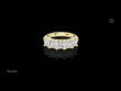 Asscher Cut Lab Diamond Half Eternity Wedding Band