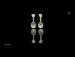 Interlinked Pear Cut Moissanite Diamond Floating Halo Drop Earring