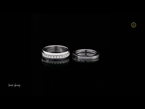 Round Moissanite Diamond Channel Set Wedding Band