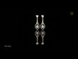 Hexagonal Double Halo Round Lab Grown Diamond Geometric Stud Earring