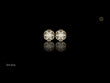 Filigree Openwork Border Round Moissanite Created Diamond Floral Cluster Earrings
