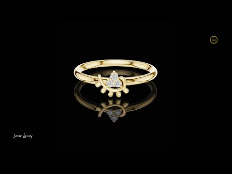 Modern Round Lab Diamond Cluster Delicate Ring