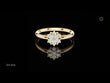 Delicate Floral Cluster Round Lab Diamond Engagement Ring