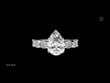 Vintage Pear Cut Moissanite Diamond Engagement Ring Marquise Shape Band
