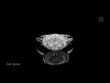 Modern East West Oval Moissanite Diamond Semi Bezel Ring