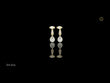 Geometric Chevron Pear Cut Lab Grown Diamond Halo Drop Earrings