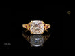 Vintage Cushion Cut Moissanite Diamond Engagement Ring With Ruby Filigree Accents