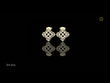 Honeycomb Lattice Round Brilliant Cut Moissanite Diamond Stud Earrings Geometric Openwork