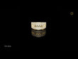 Round Cut Lab Grown Diamond Men's Double Pave Border Geometric Ring