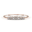 Princess & Round Cut Lab Diamond Adjustable Bracelet - View 3