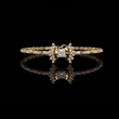 Princess And Round Cut Lab Diamond Vintage Style Tennis Bracelet