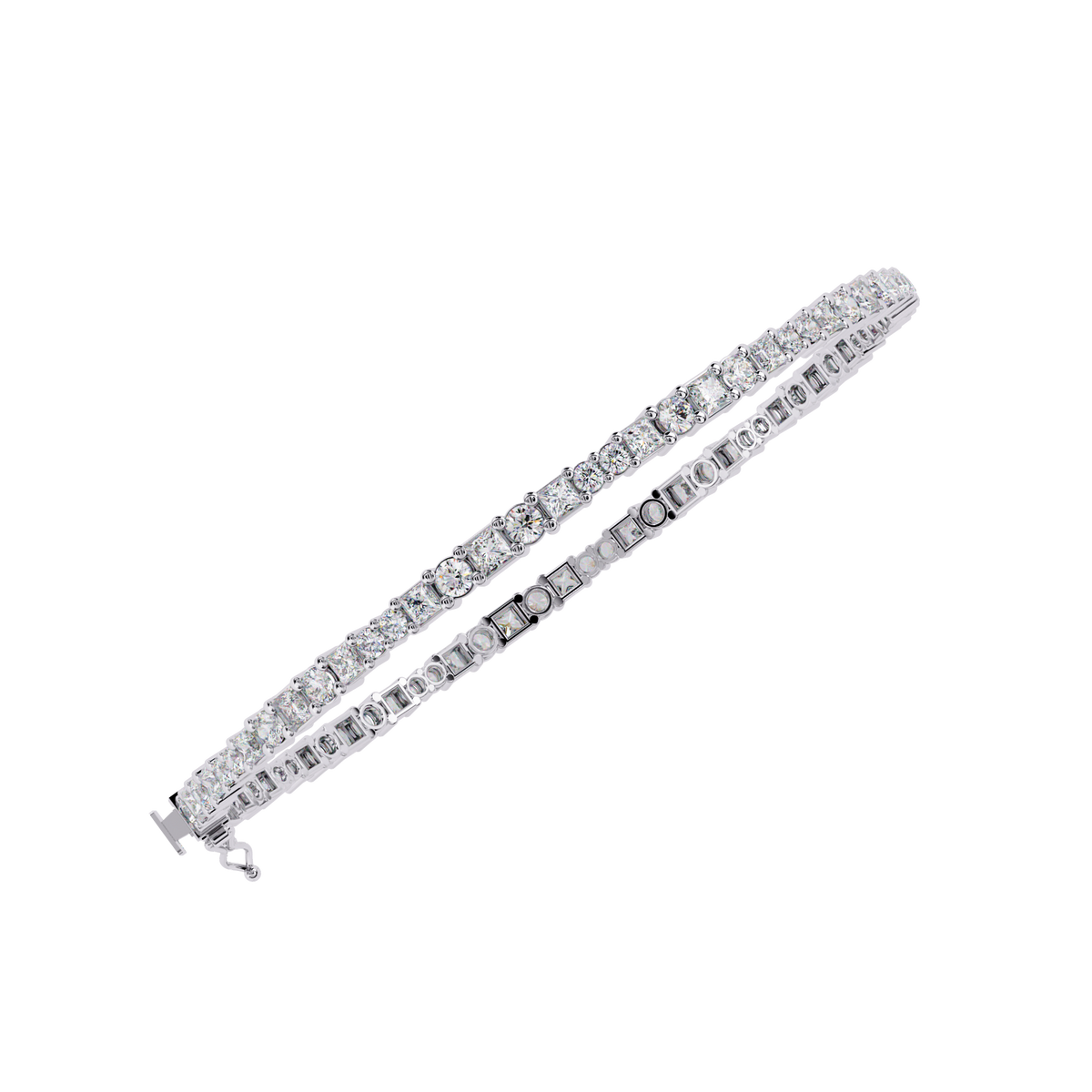 Princess Cut Lab Diamond Exquisite Personalized Bracelet - View 7
