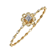 Princess Cut Lab Diamond Floral Link Bracelet for Women - View 2