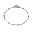 Princess Cut Lab Diamond Floral Link Bracelet for Women - View 7