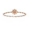 Princess Cut Lab Diamond Floral Link Bracelet for Women - View 9