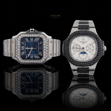 Premium Black Diamond-Style Luxury Watch And Royal Diamond Bezel Watch For Men's By Ivevar
