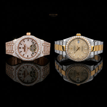 Luxury Diamond Automatic Watch – Rose Gold & Two-Tone Premium Timepiece