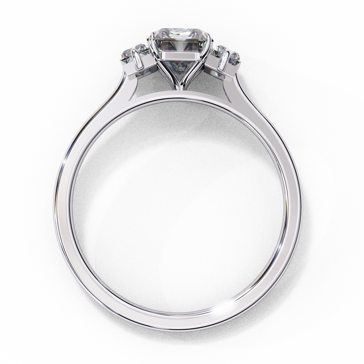 Silver ring with a diamond 