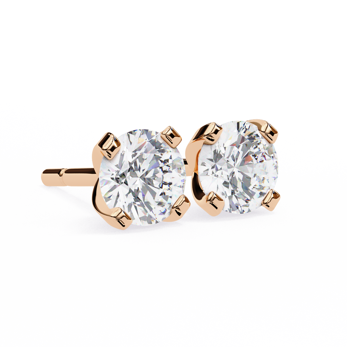 Real Sparkle Lab Grown Round Diamond Cut Earring Responsible Sourcing For Her - View 10