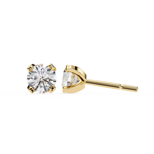 Real Sparkle Lab Grown Round Diamond Cut Earring Responsible Sourcing For Her - View 2