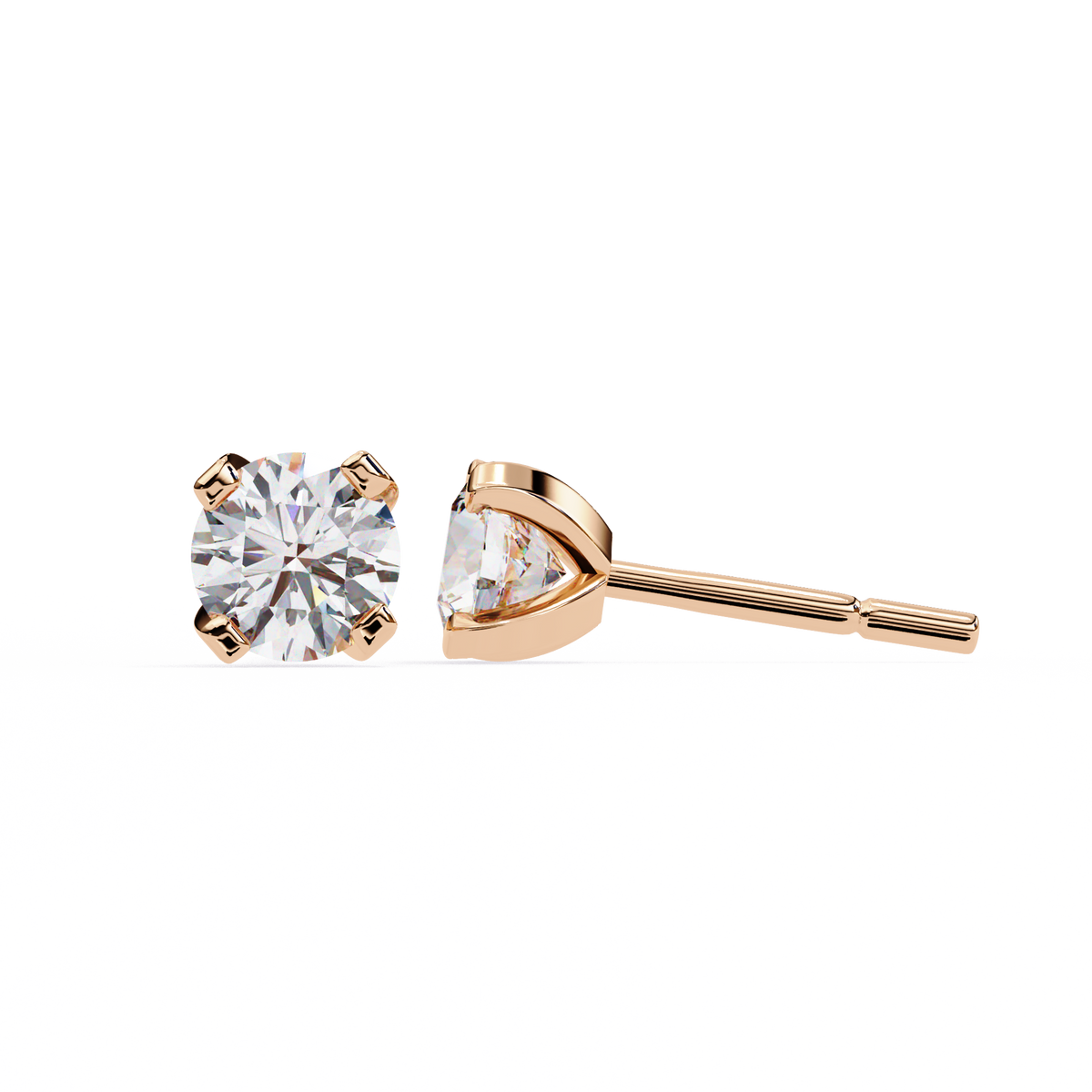 Real Sparkle Lab Grown Round Diamond Cut Earring Responsible Sourcing For Her - View 3