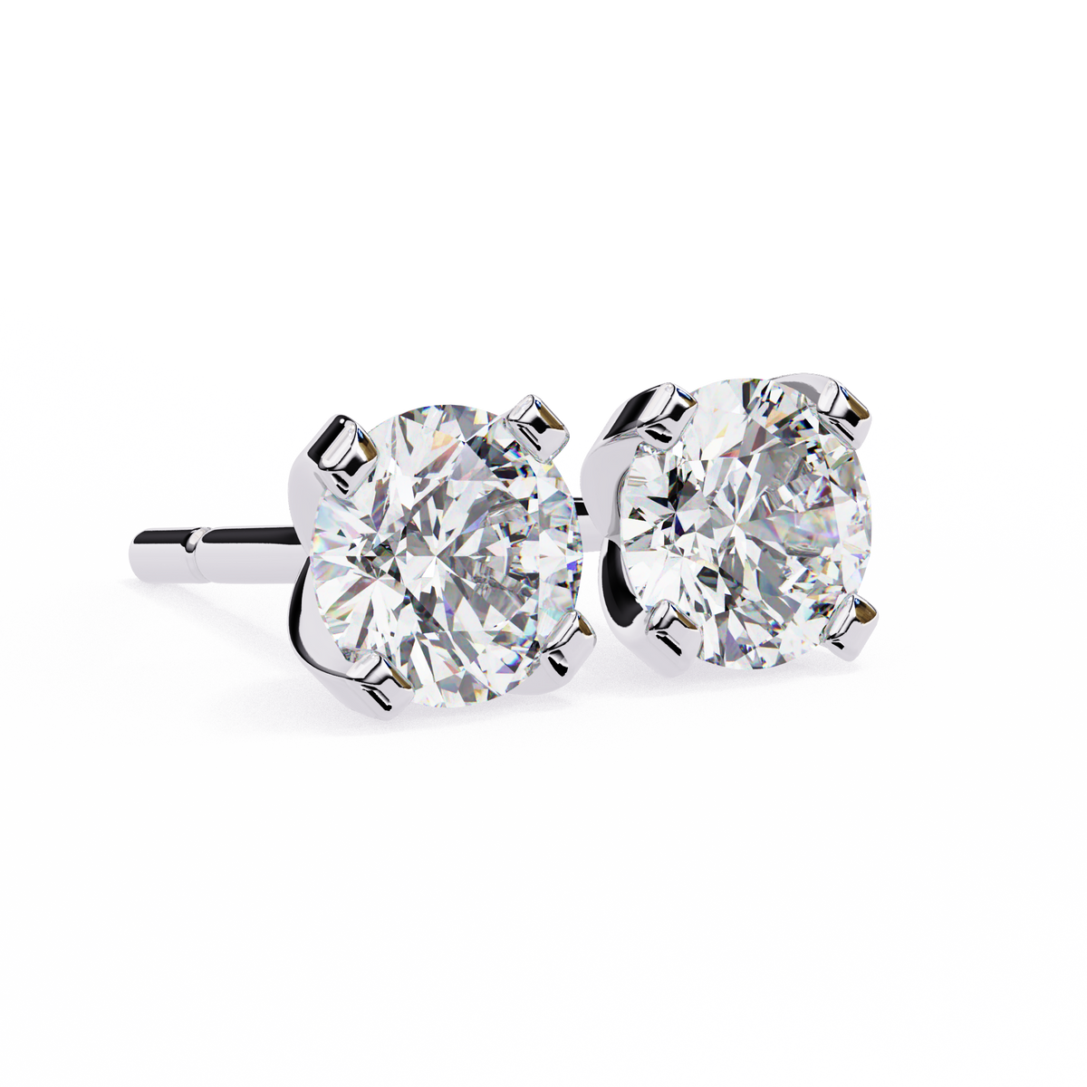Real Sparkle Lab Grown Round Diamond Cut Earring Responsible Sourcing For Her - View 8